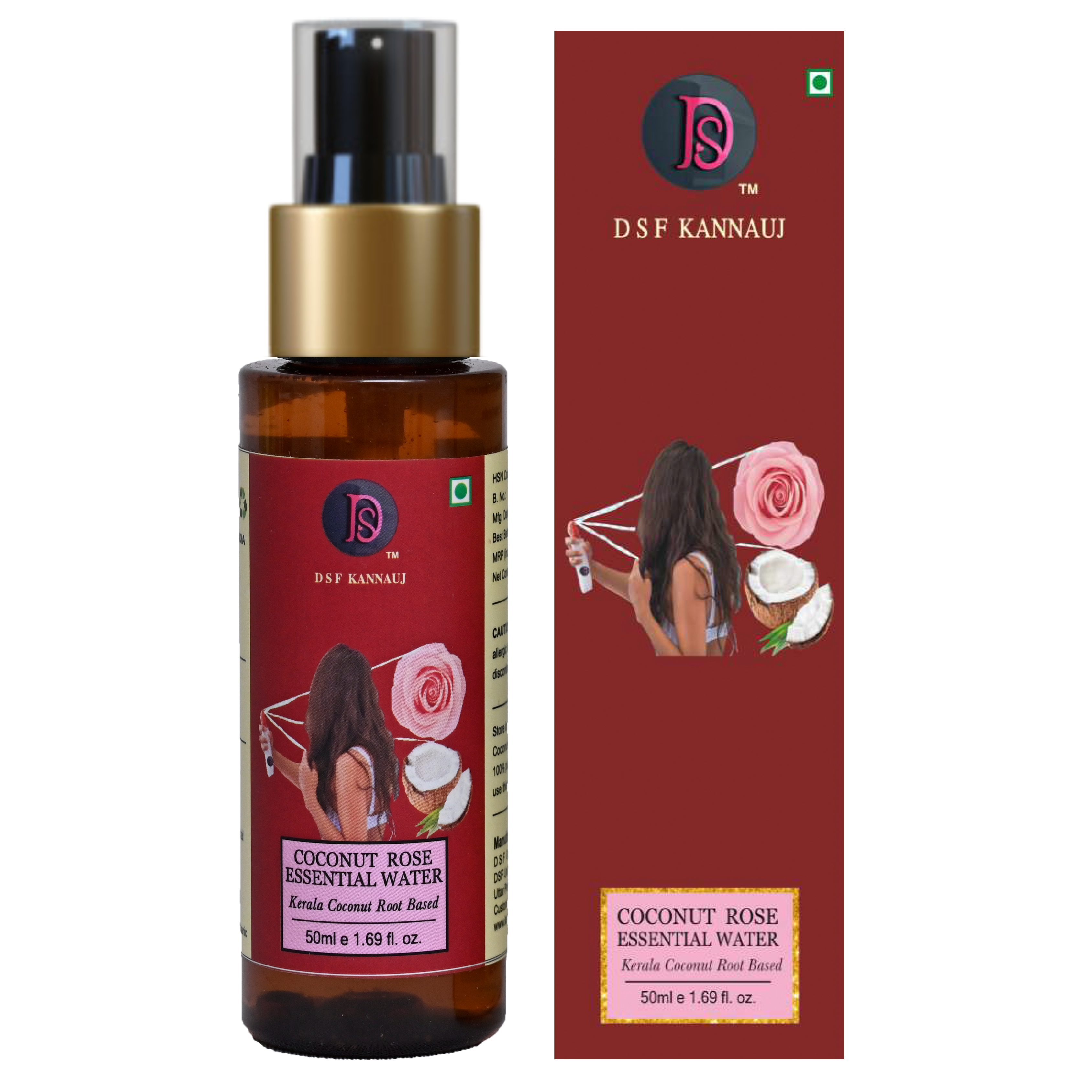 डीएसएफ नारियल गुलाब जल II डीएसएफ नारियल गुलाब आवश्यक जल II डीएसएफ नारियल गुलाब हाइड्रोसोल